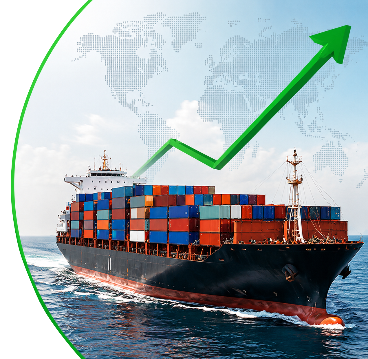 Cargo ship for export growth